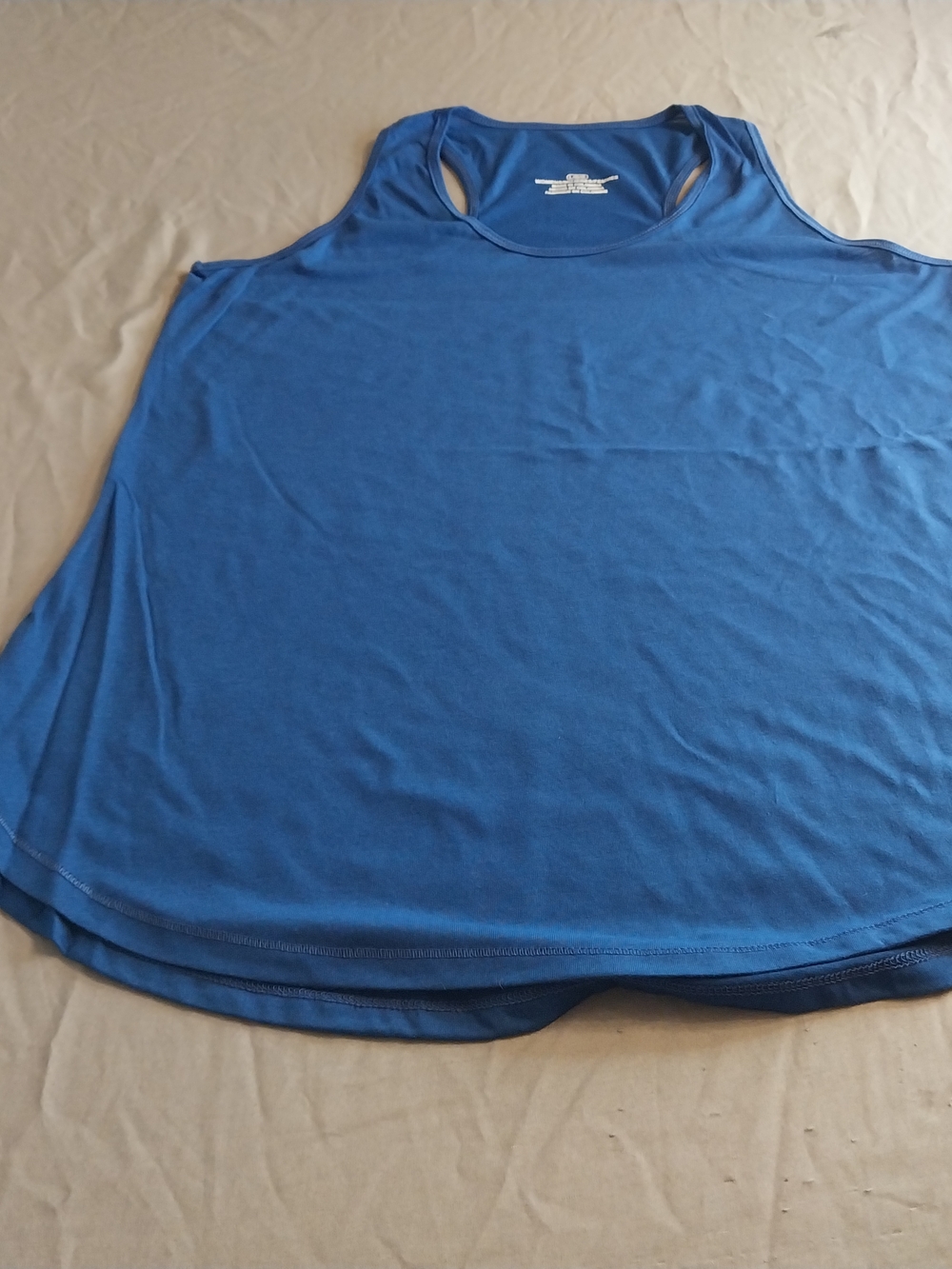 Women's Blue Athletic Tank Top Large. #086